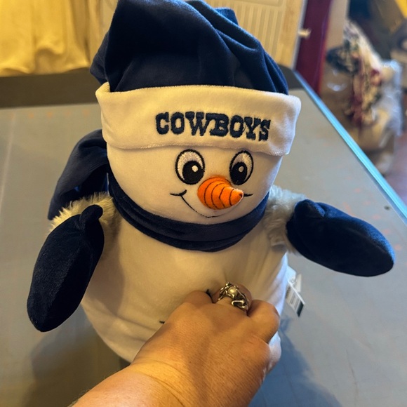 Forever Collectibles Cowboys Snowman Plush with Blue Accessories - Picture 3 of 4